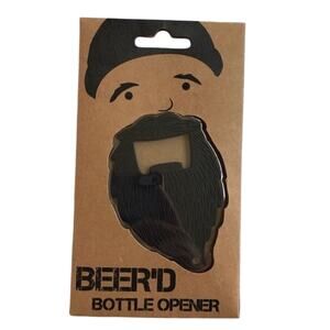 NEW Beer'd Beard Mustache Bottle Opener black metal novelty gift Paladon
